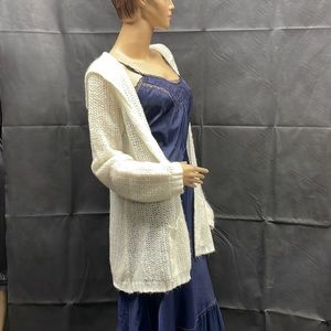Glimmer by JJ Basic White Hoodie Cardigan
